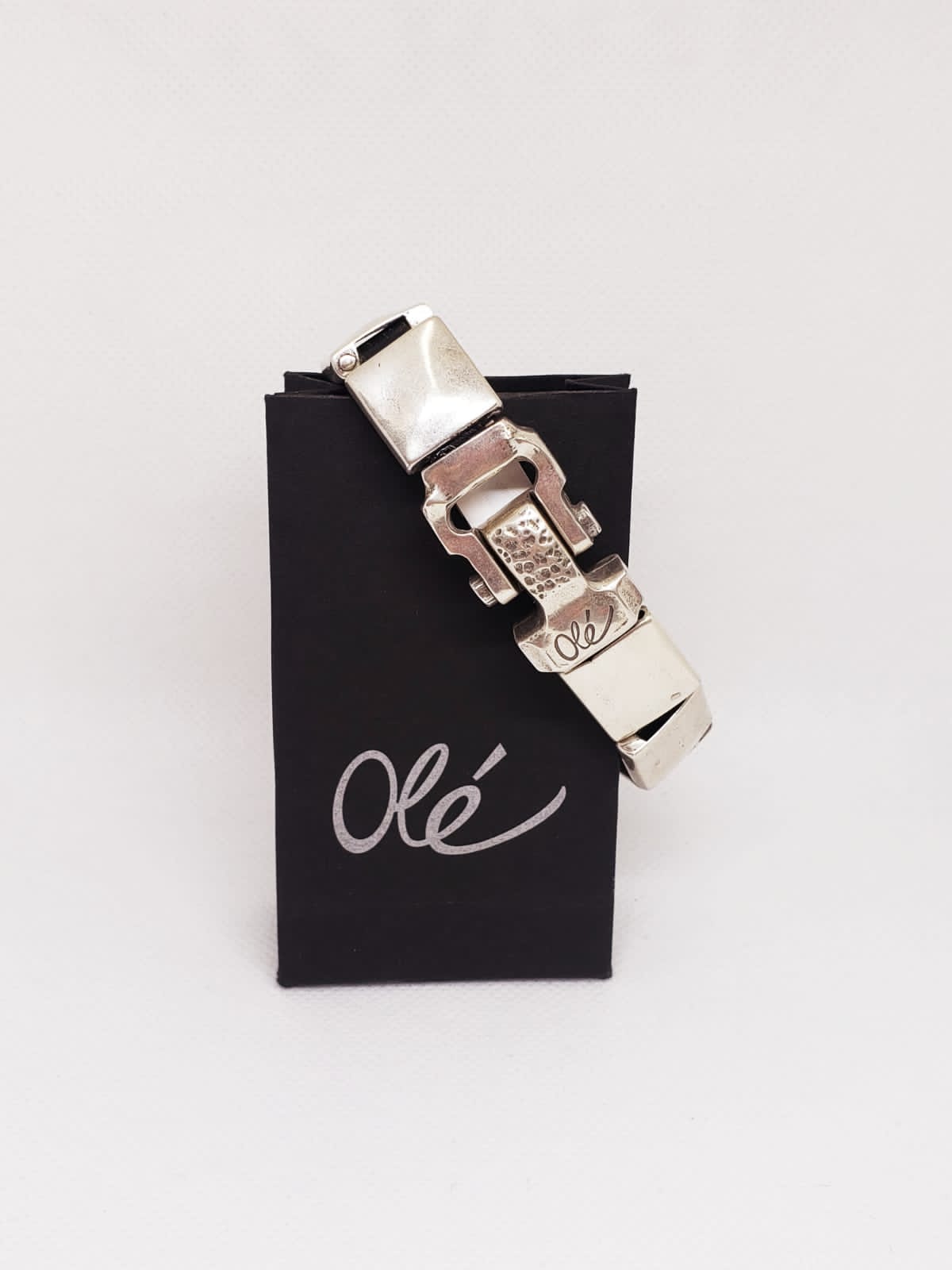 Pulsera Bloques Plata Olé