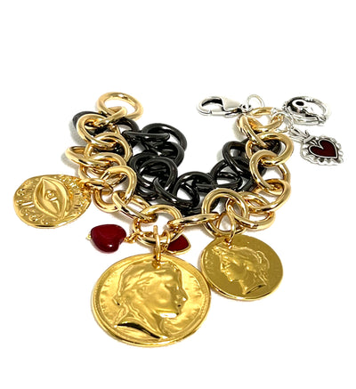 Pulsera Charms tres tonos COOLSKIN