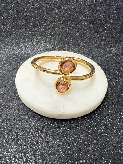 Cuff dos piedras Oro La Locura de Marnie