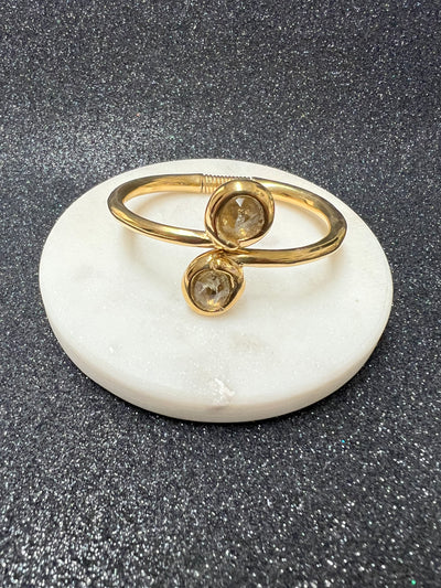 Cuff dos piedras Oro La Locura de Marnie