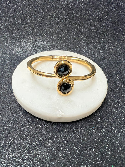 Cuff dos piedras Oro La Locura de Marnie