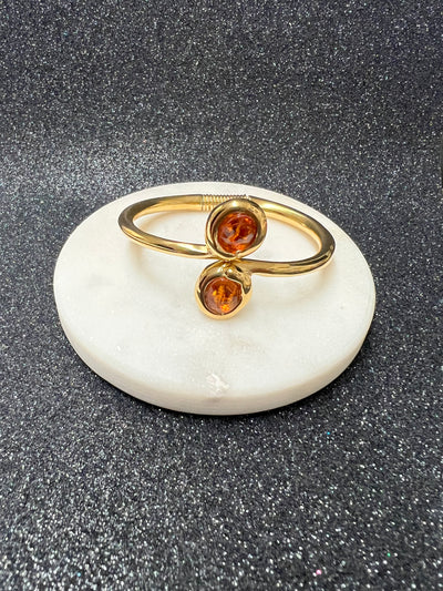 Cuff dos piedras Oro La Locura de Marnie