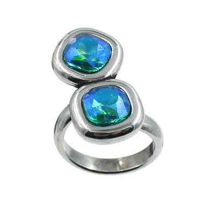 Anillo Media Piedra Doble LA LOCURA DE MARNIE