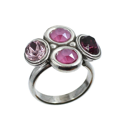 Anillo de Cuatro Cristales Swarovski LA LOCURA DE MARNIE