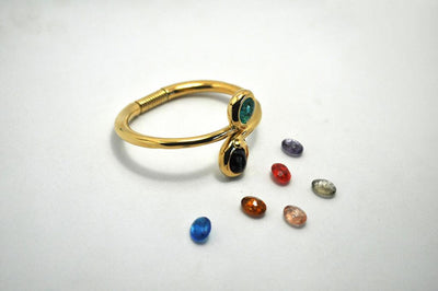Cuff dos piedras Oro La Locura de Marnie