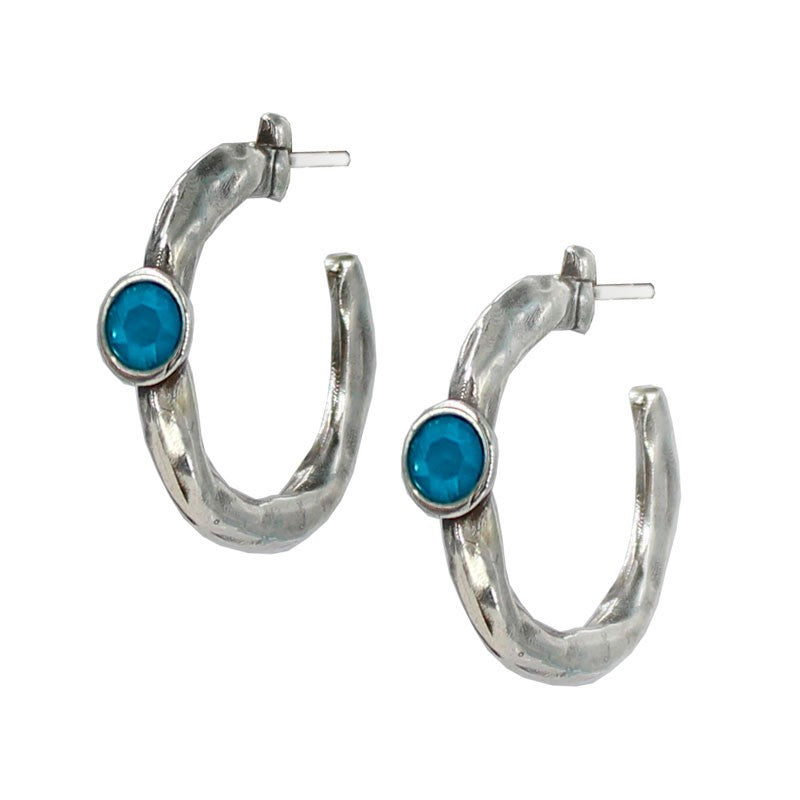 Pendientes de Aro con Cristal LA LOCURA DE MARNIE