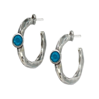 Pendientes de Aro con Cristal LA LOCURA DE MARNIE