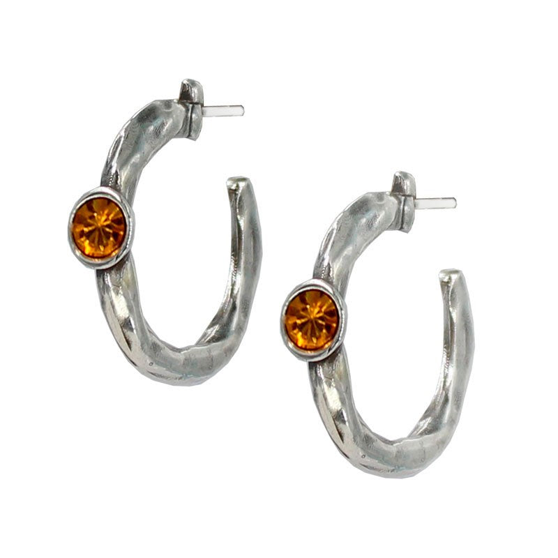 Pendientes de Aro con Cristal LA LOCURA DE MARNIE