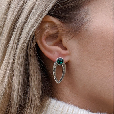 Pendientes Ovales con Cristal de Color LA LOCURA DE MARNIE