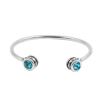 Pulsera abierta Plata en Swarovski " LA LOCURA DE MARNIE "