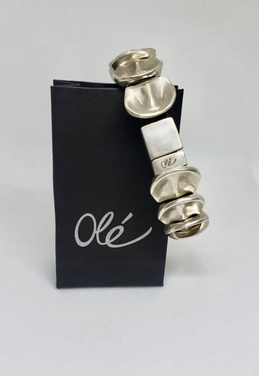 Pulsera Hojas de Plata Olé